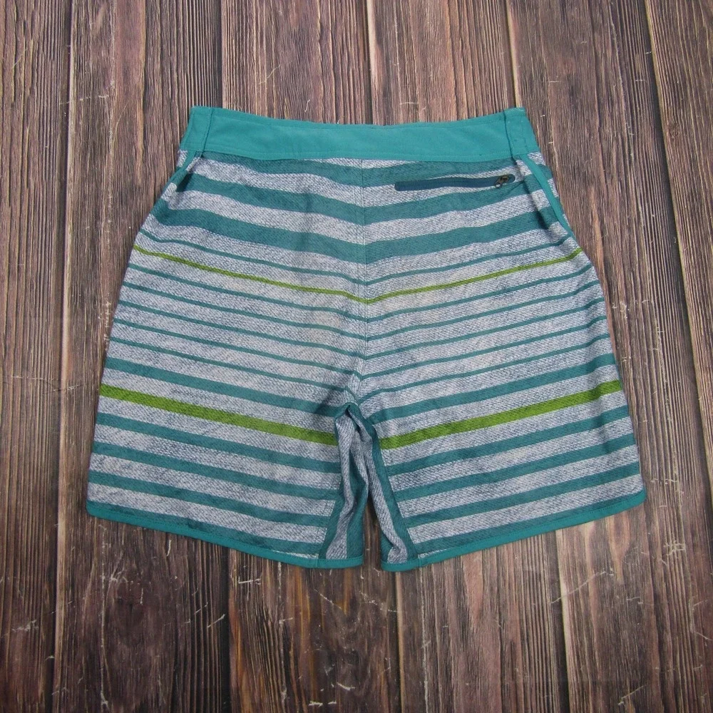 The North Face Swim Shorts Mens 32 Blue Striped Mesh Lined Quick Dry Trunks‎